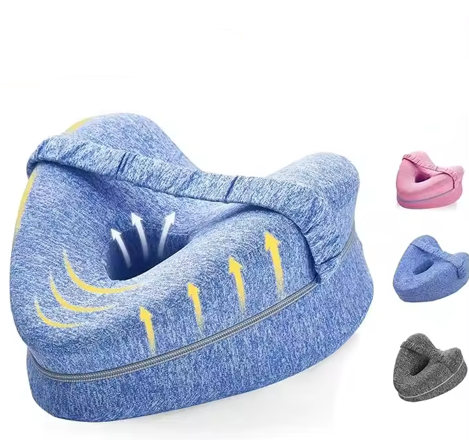 Memory Foam Knee Pillow for Side Sleepers with Strap