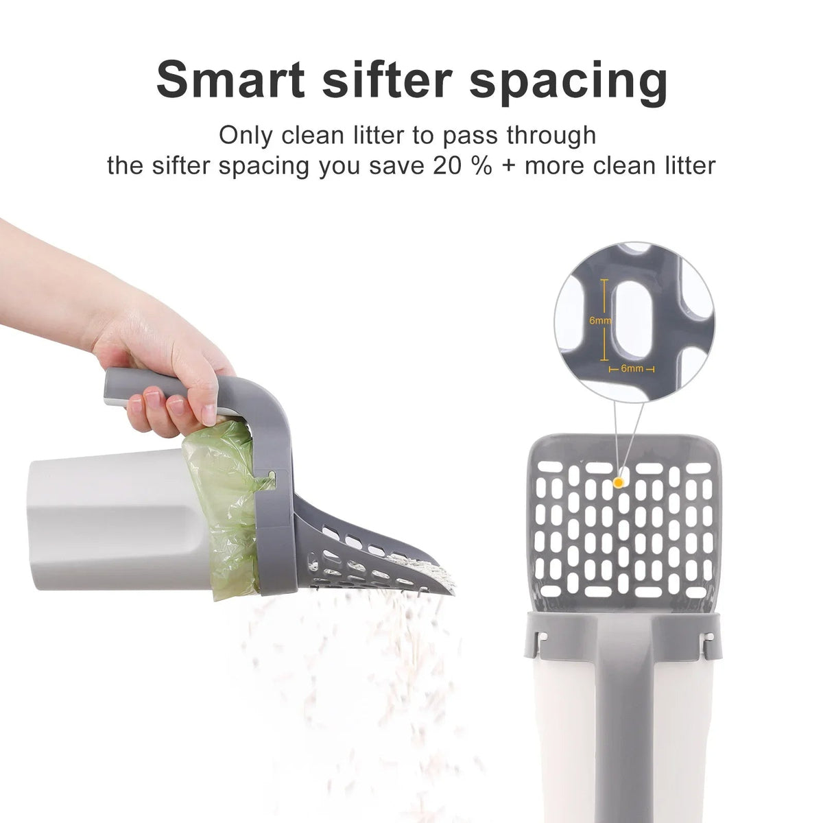 All-in-One Cat Litter Scoop with Holder – Mess-Free Scooping System