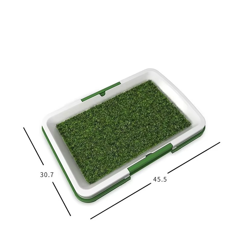 Indoor Dog Potty with Artificial Grass – Grass Pad Toilet Tray
