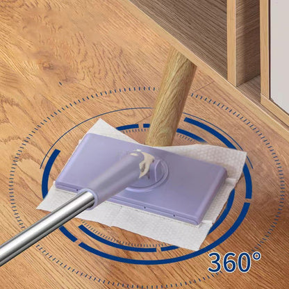 Hands-Free Flat Mop with 360° Swivel Head
