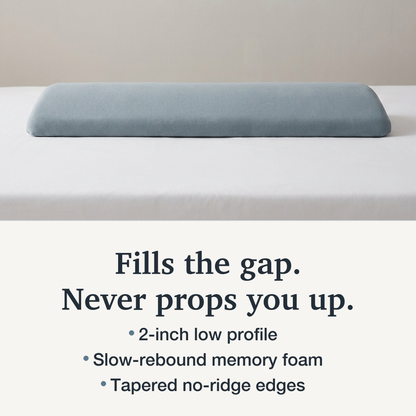 Lower Back Support Pillow with Tapered Edge – Wide Memory Foam