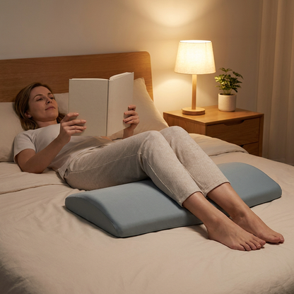 Lower Back Support Pillow with Tapered Edge – Wide Memory Foam