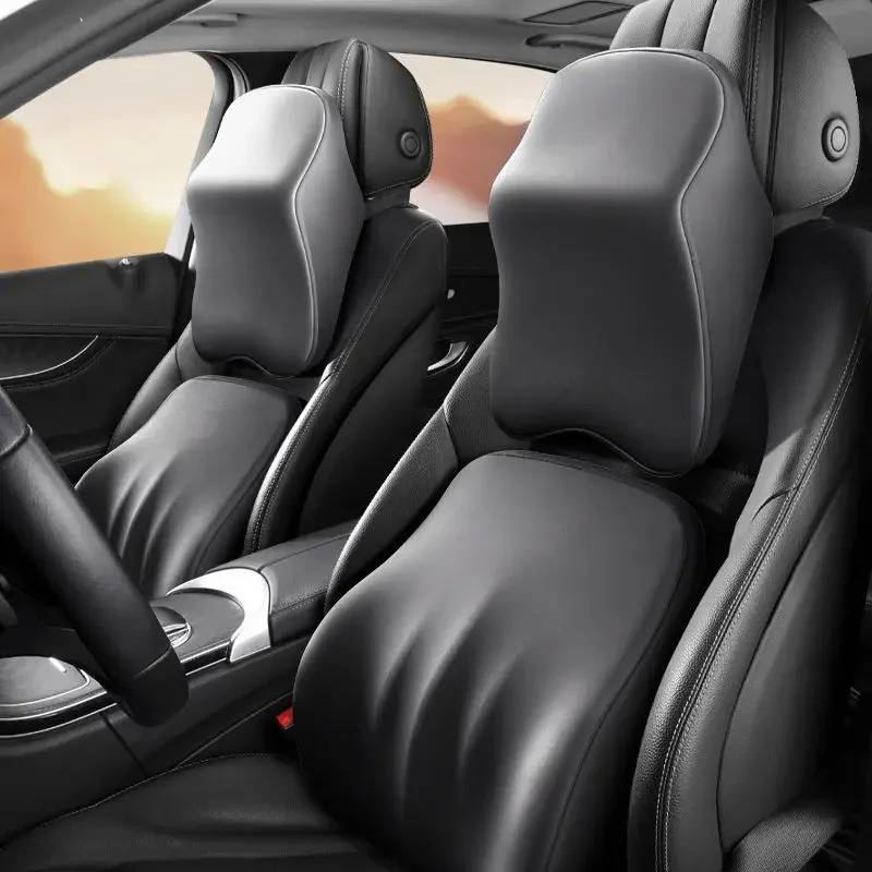 Car Lumbar Support Pillow – Memory Foam Lower Back Cushion for Driving