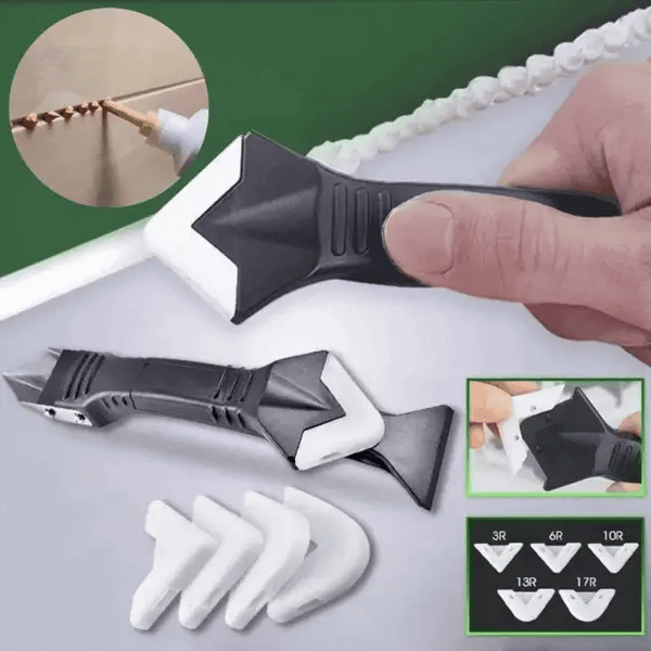 3-in-1 Caulk Removal Tool – Silicone Scraper and Finisher