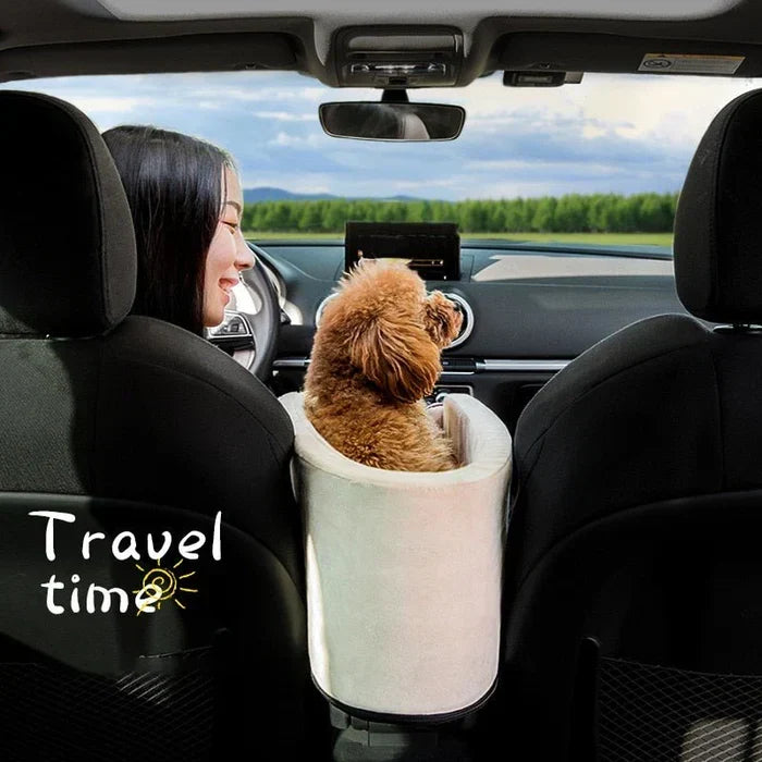 Small Dog Car Seat with Safety Leash – Pet Booster Seat