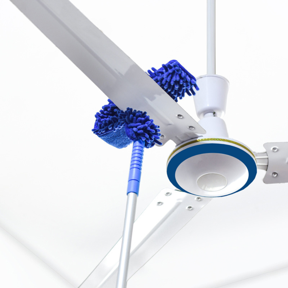 Extendable Ceiling Fan Duster with Bendable Head – No Ladder Needed