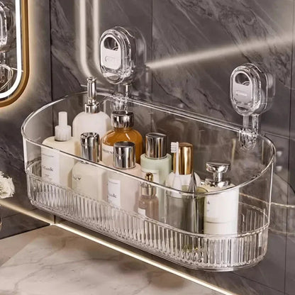 Suction Cup Shower Caddy – No-Drill Bathroom Storage Rack