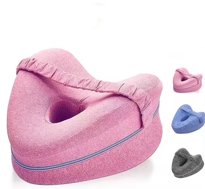 Memory Foam Knee Pillow for Side Sleepers with Strap