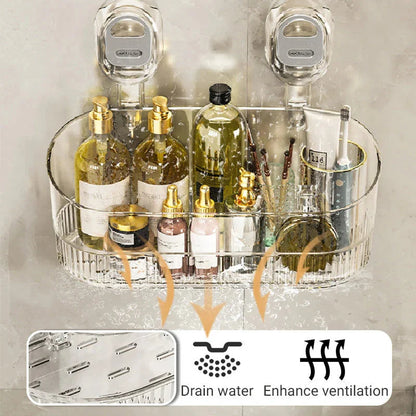 Suction Cup Shower Caddy – No-Drill Bathroom Storage Rack