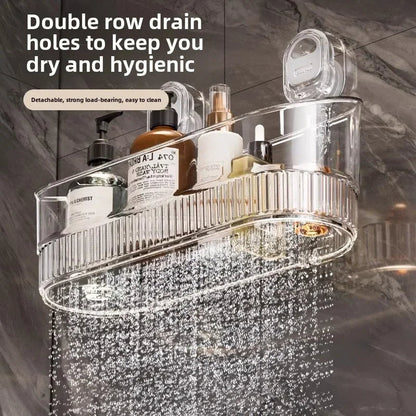 Suction Cup Shower Caddy – No-Drill Bathroom Storage Rack