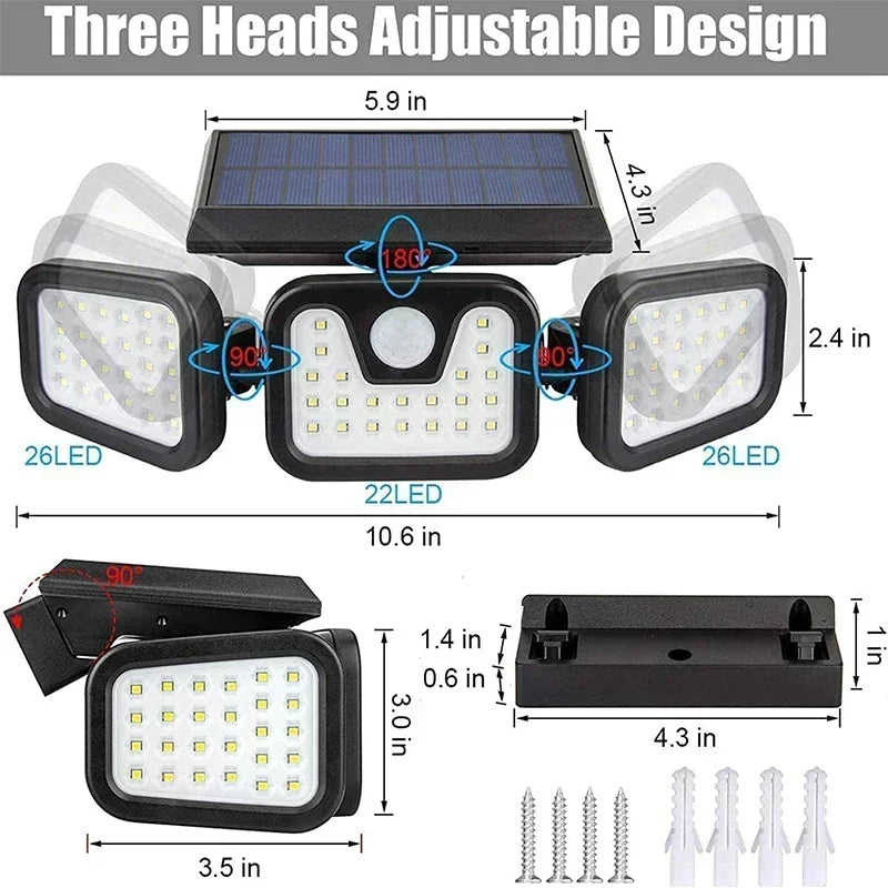 Solar Motion Sensor Outdoor Light – Wireless Security Light