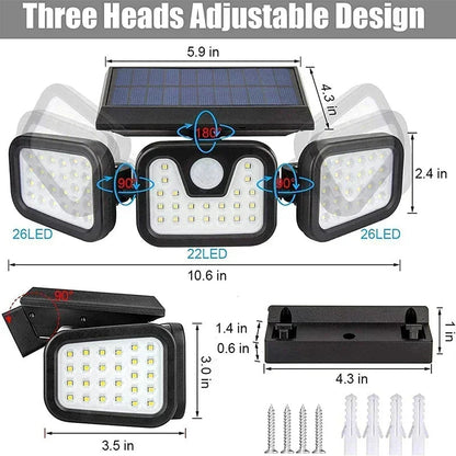 Solar Motion Sensor Outdoor Light – Wireless Security Light