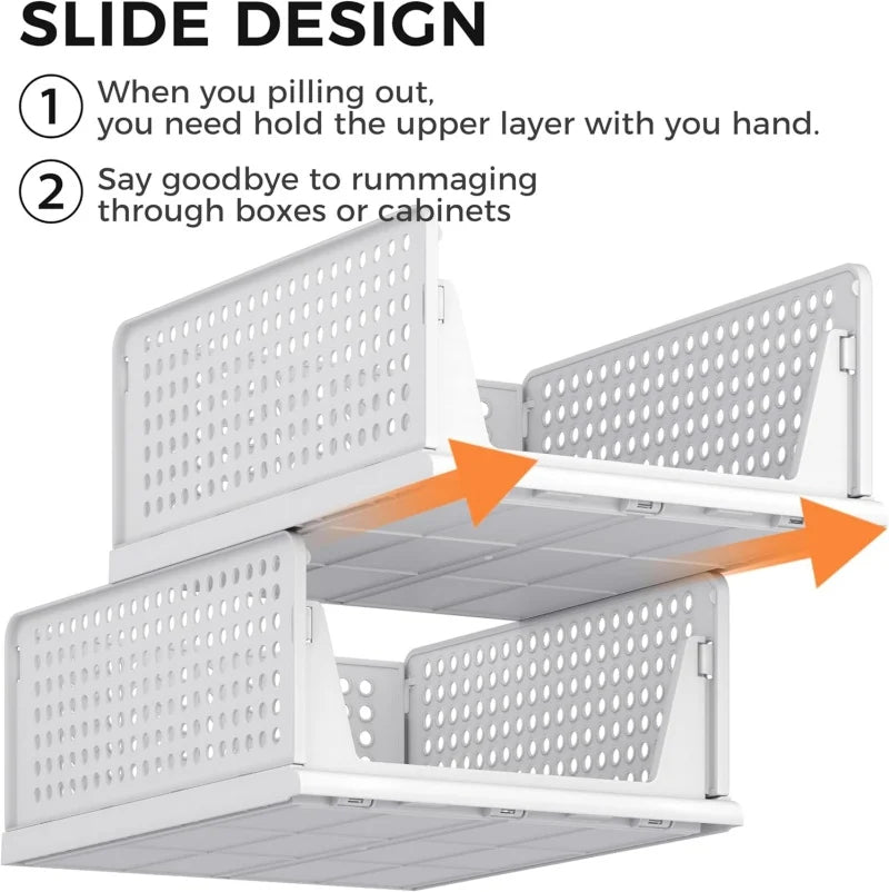 Stackable Closet Drawer Organizer – Plastic Storage Drawers