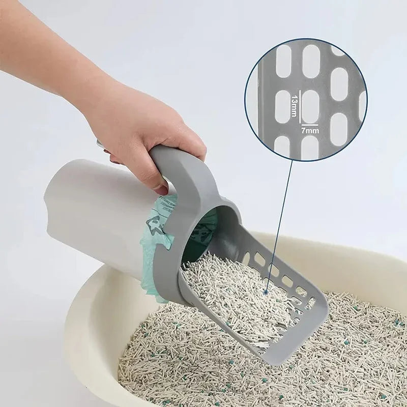 All-in-One Cat Litter Scoop with Holder – Mess-Free Scooping System