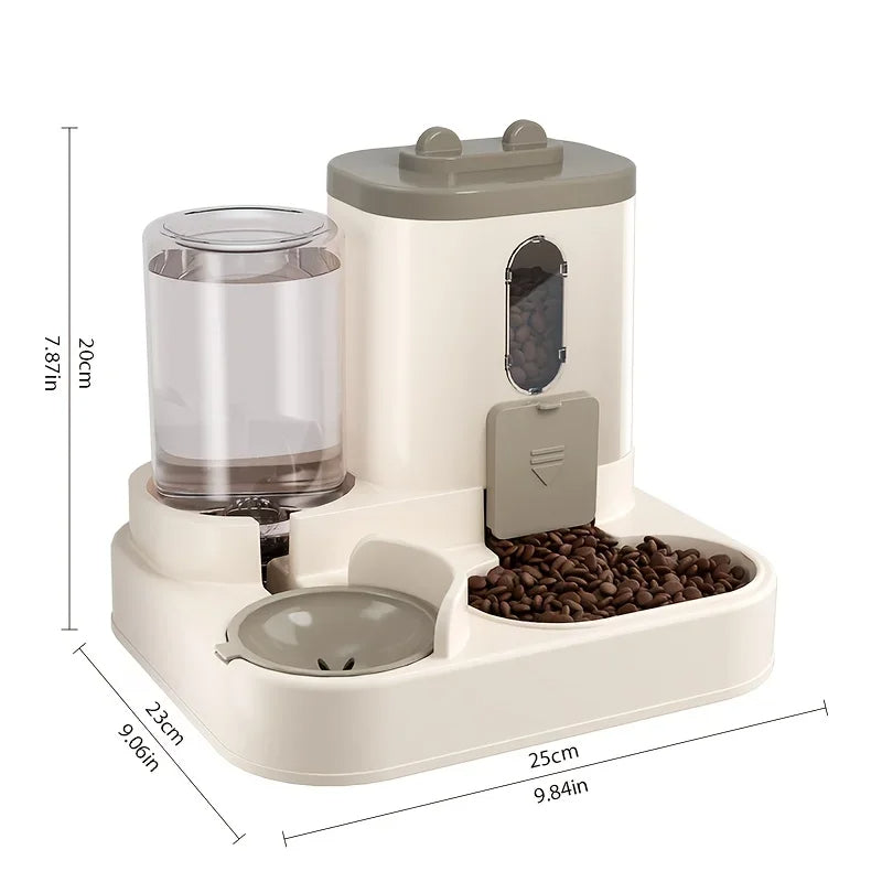 Automatic Gravity Pet Feeder and Water Dispenser Set