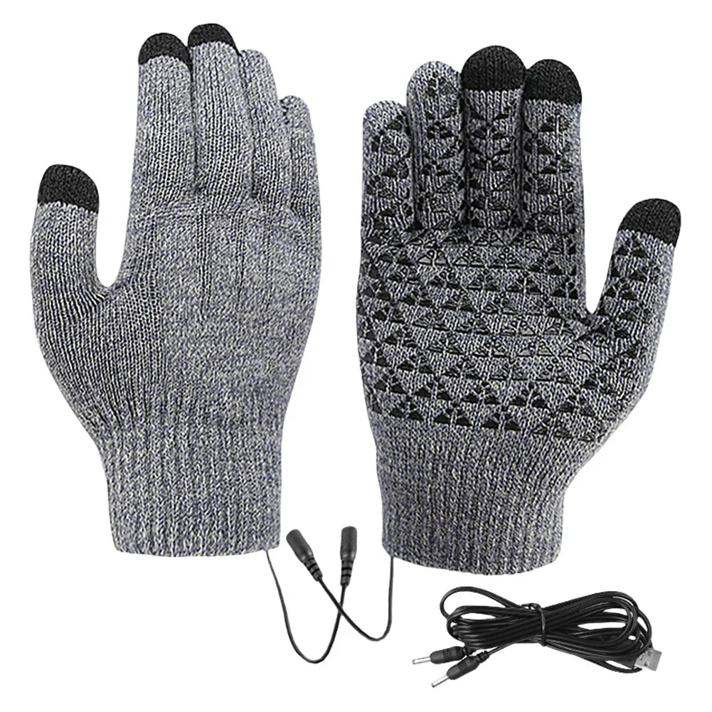 USB Heated Gloves with Touchscreen Fingertips – Warm Winter Gloves