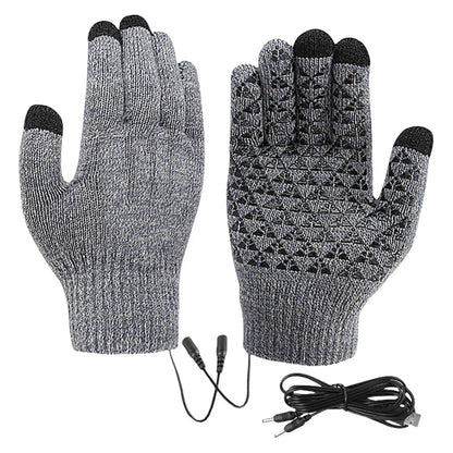 USB Heated Gloves with Touchscreen Fingertips – Warm Winter Gloves