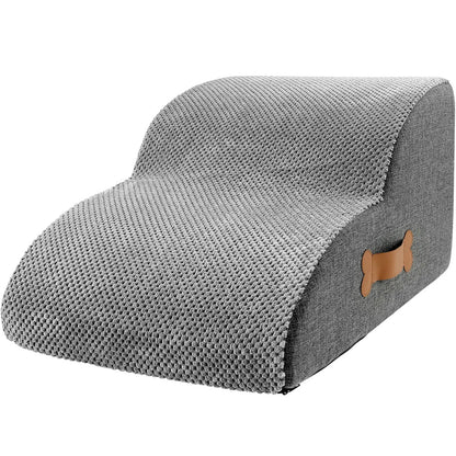 Foam Pet Stairs with Washable Cover – Gentle Incline for Dogs and Cats