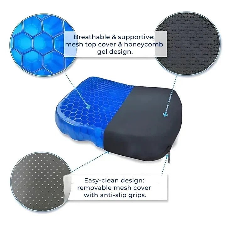 Honeycomb Gel Seat Cushion for Office Chair, Car and Wheelchair