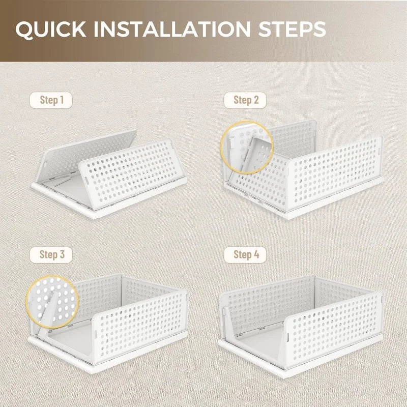 Stackable Closet Drawer Organizer – Plastic Storage Drawers
