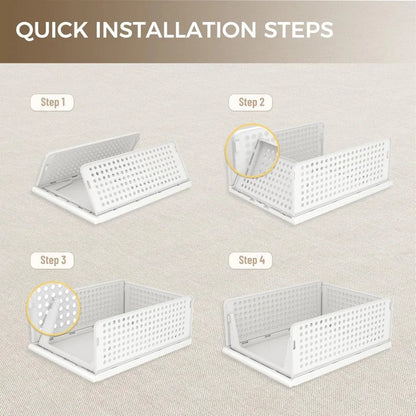 Stackable Closet Drawer Organizer – Plastic Storage Drawers
