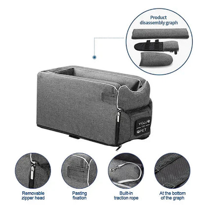 Pet Car Armrest Seat for Small Dogs and Cats