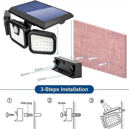 Solar Motion Sensor Outdoor Light – Wireless Security Light