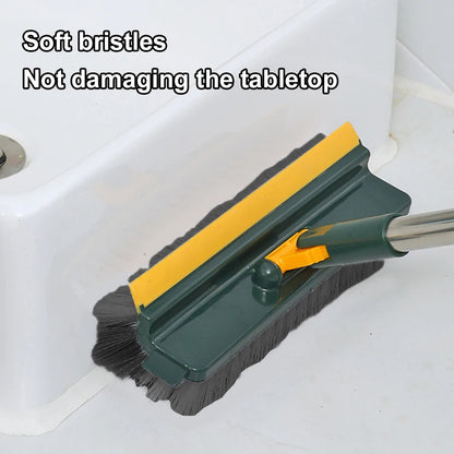 Long Handle Floor Scrub Brush – Stiff Bristle Deck and Tile Brush