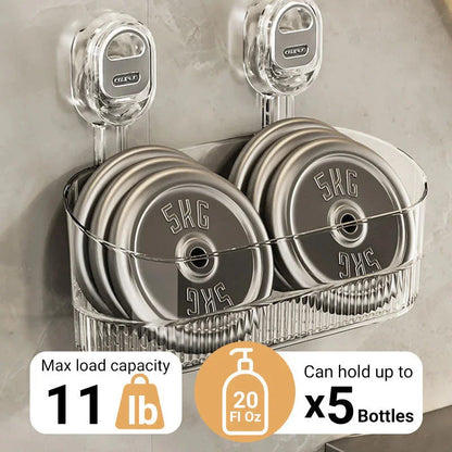 Suction Cup Shower Caddy – No-Drill Bathroom Storage Rack