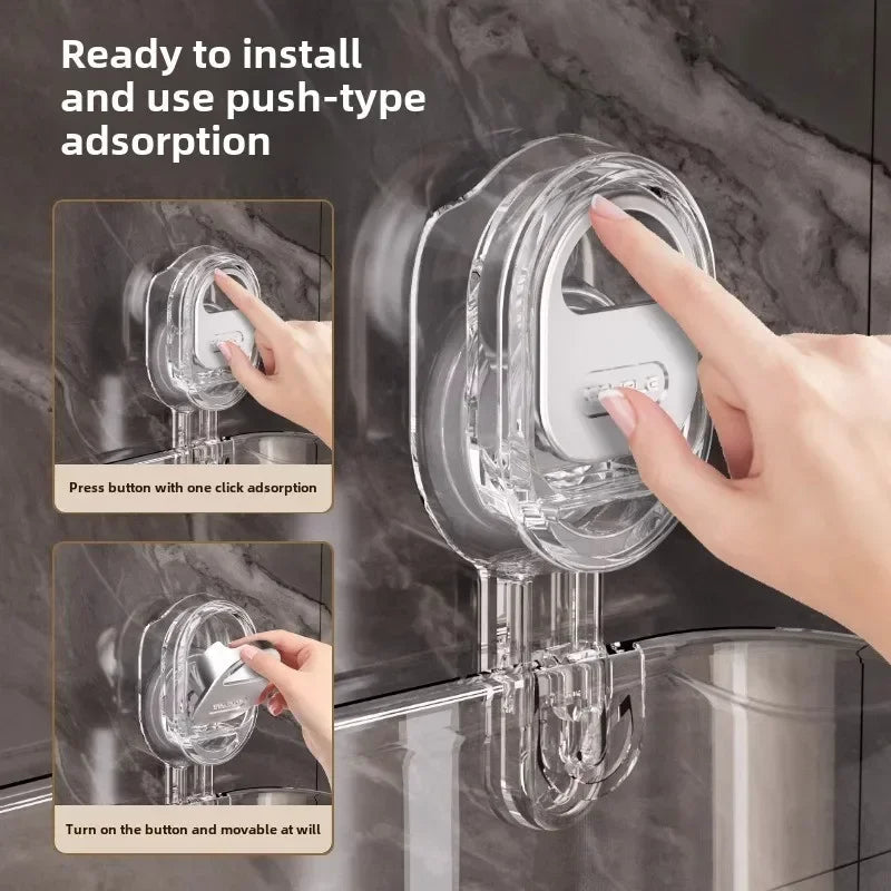 Suction Cup Shower Caddy – No-Drill Bathroom Storage Rack