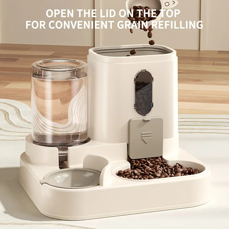 Automatic Gravity Pet Feeder and Water Dispenser Set