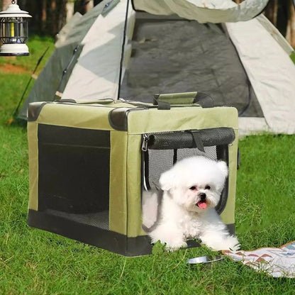 Portable Folding Dog Crate – Travel Kennel for Small Dogs