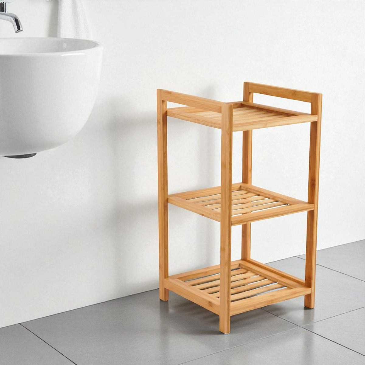 Bamboo Bathroom Shelf – 3-Tier Storage Rack