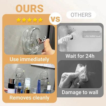 Suction Cup Shower Caddy – No-Drill Bathroom Storage Rack