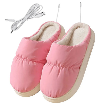 USB Heated Slippers – Electric Foot Warmers for Home