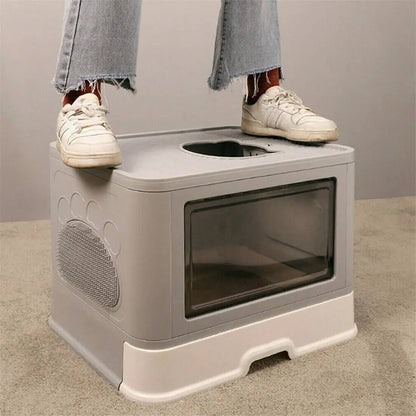 Covered Cat Litter Box – Enclosed Litter Tray with Lid