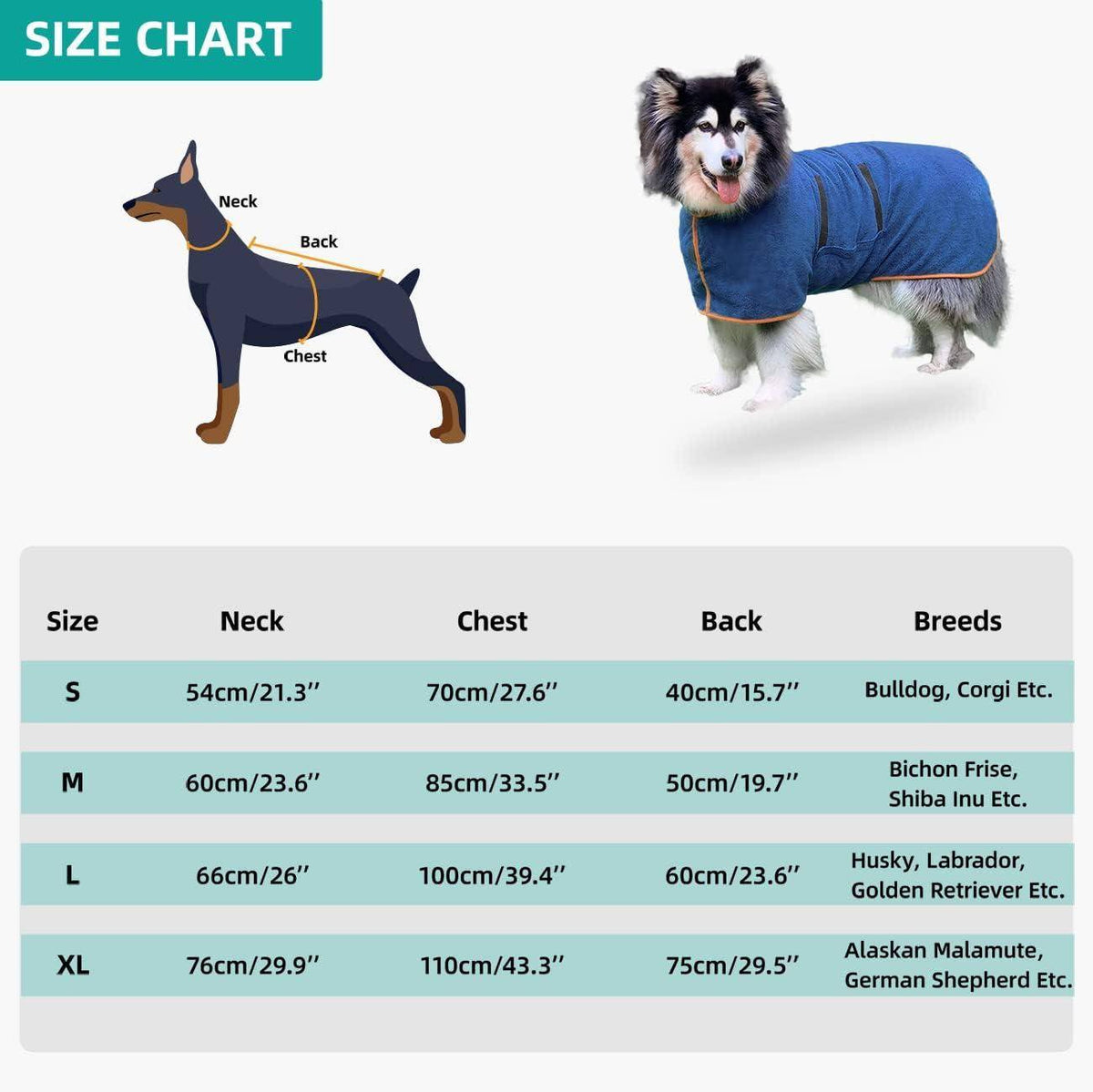 Absorbent Dog Bathrobe – Quick-Dry Towel Robe