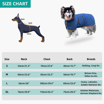 Absorbent Dog Bathrobe – Quick-Dry Towel Robe