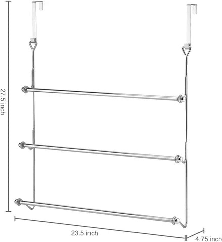 Over-the-Door Towel Rack – Bathroom Towel Bar Holder