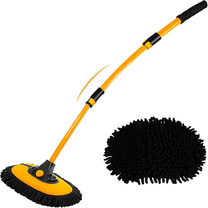 Telescopic Car Wash Brush with Rotating Head – Extends to 40 Inches