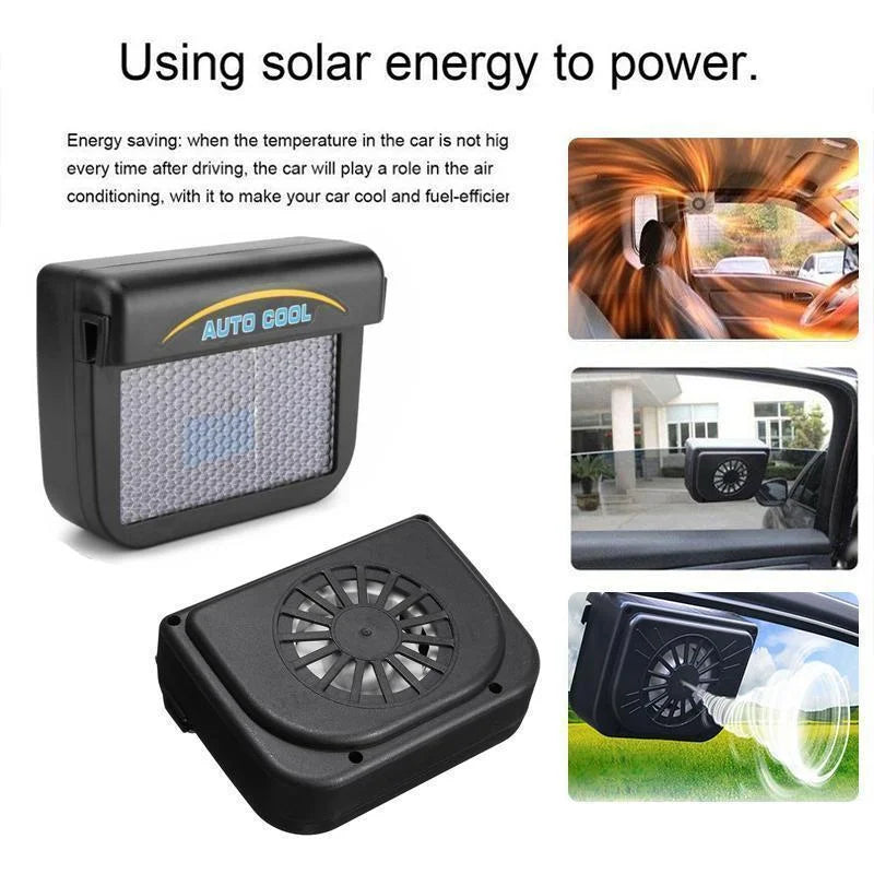 Solar Car Window Vent Fan – Reduces Heat Build-Up While Parked