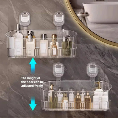 Suction Cup Shower Caddy – No-Drill Bathroom Storage Rack