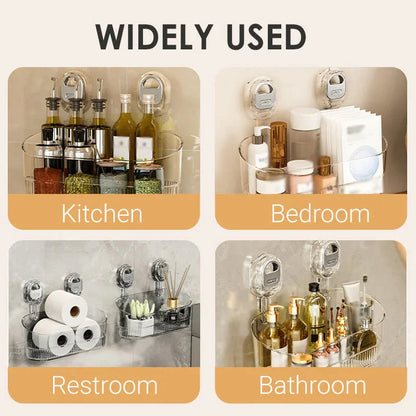 Suction Cup Shower Caddy – No-Drill Bathroom Storage Rack