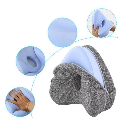 Memory Foam Knee Pillow for Side Sleepers with Strap