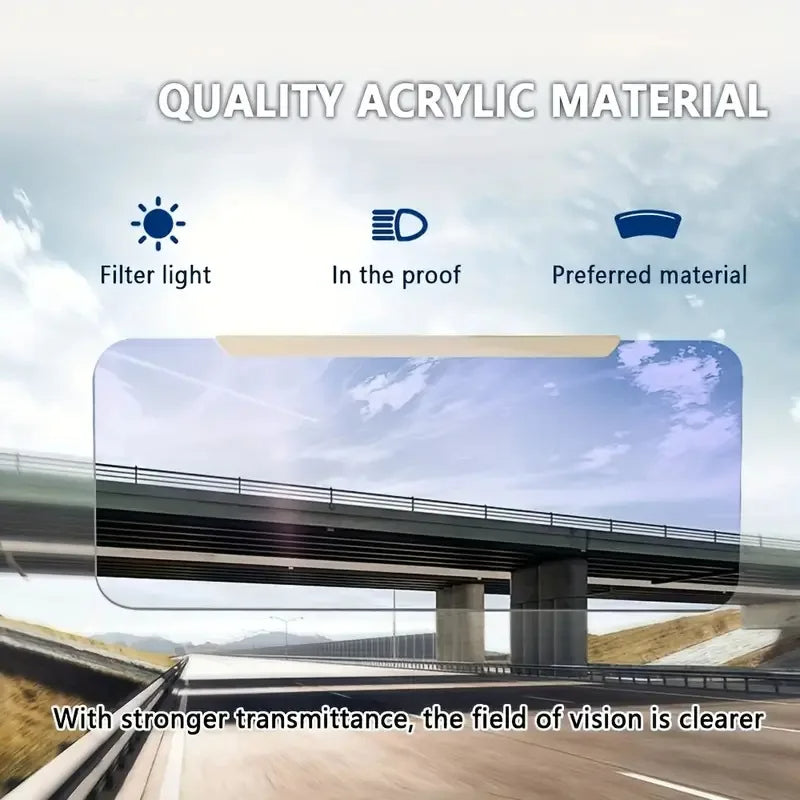Anti-Glare Sun Visor Extender – Clip-On Day and Night Driving Shield