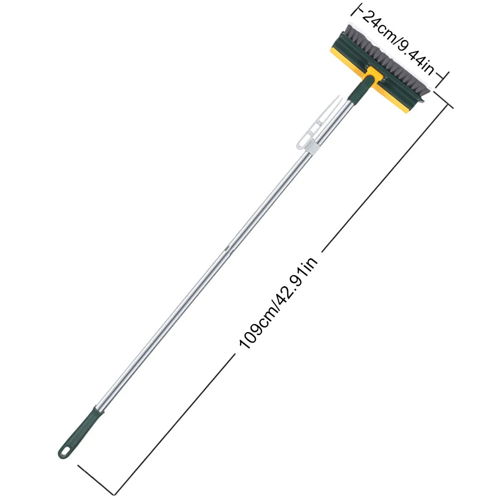 Long Handle Floor Scrub Brush – Stiff Bristle Deck and Tile Brush