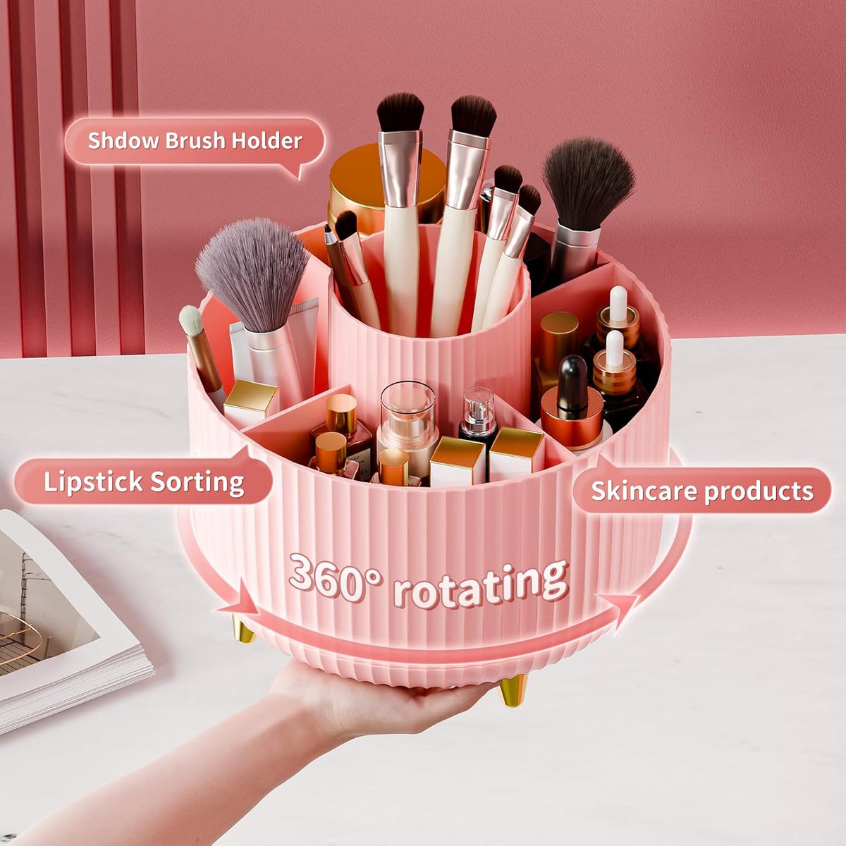 Makeup and Cosmetic Organizer – Countertop Storage Caddy