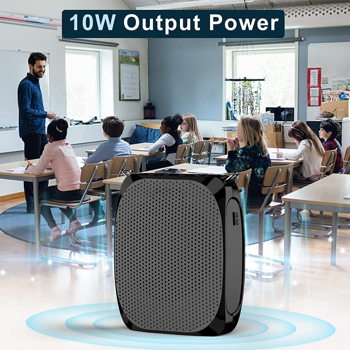 Portable Voice Amplifier with Headset Microphone – 10W Speaker