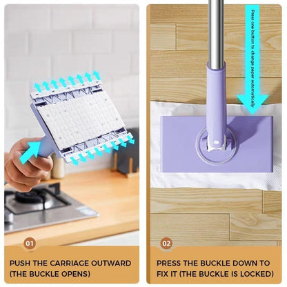 Hands-Free Flat Mop with 360° Swivel Head