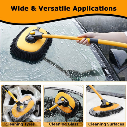 Telescopic Car Wash Brush with Rotating Head – Extends to 40 Inches